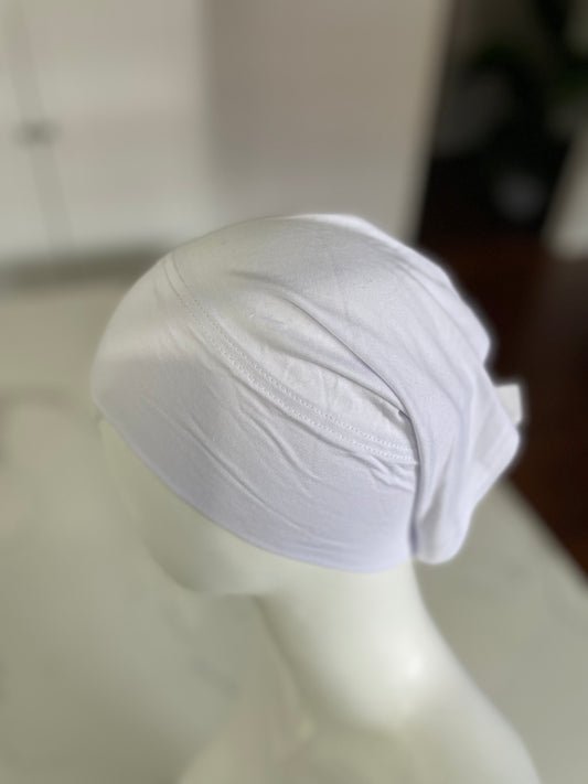 Cotton Open Cap - White